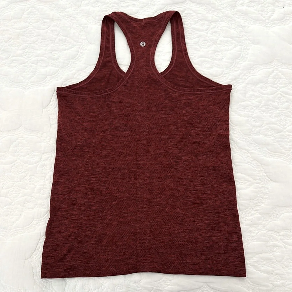Lululemon Swiftly Tech Racerback Top Women’s size 8 True Red / Black Tank - Picture 7 of 8